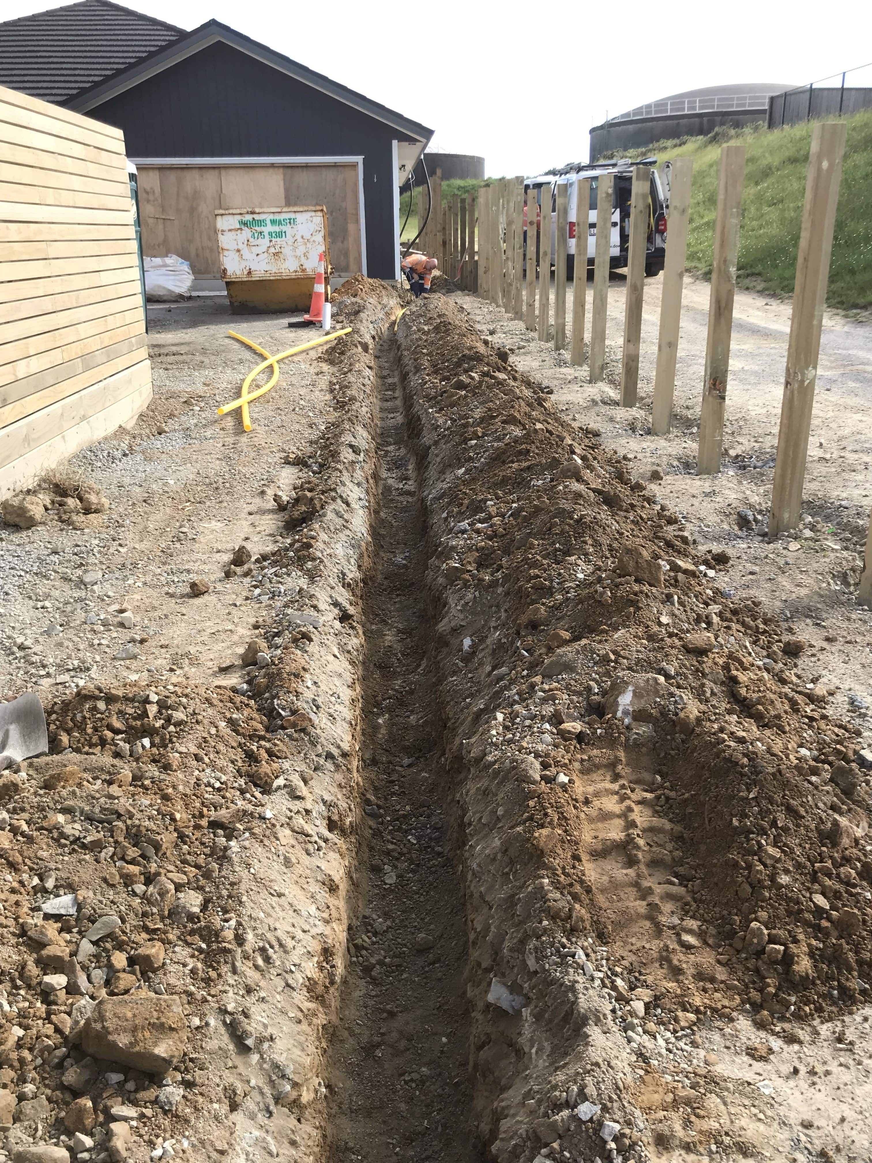 Trenching for utilities